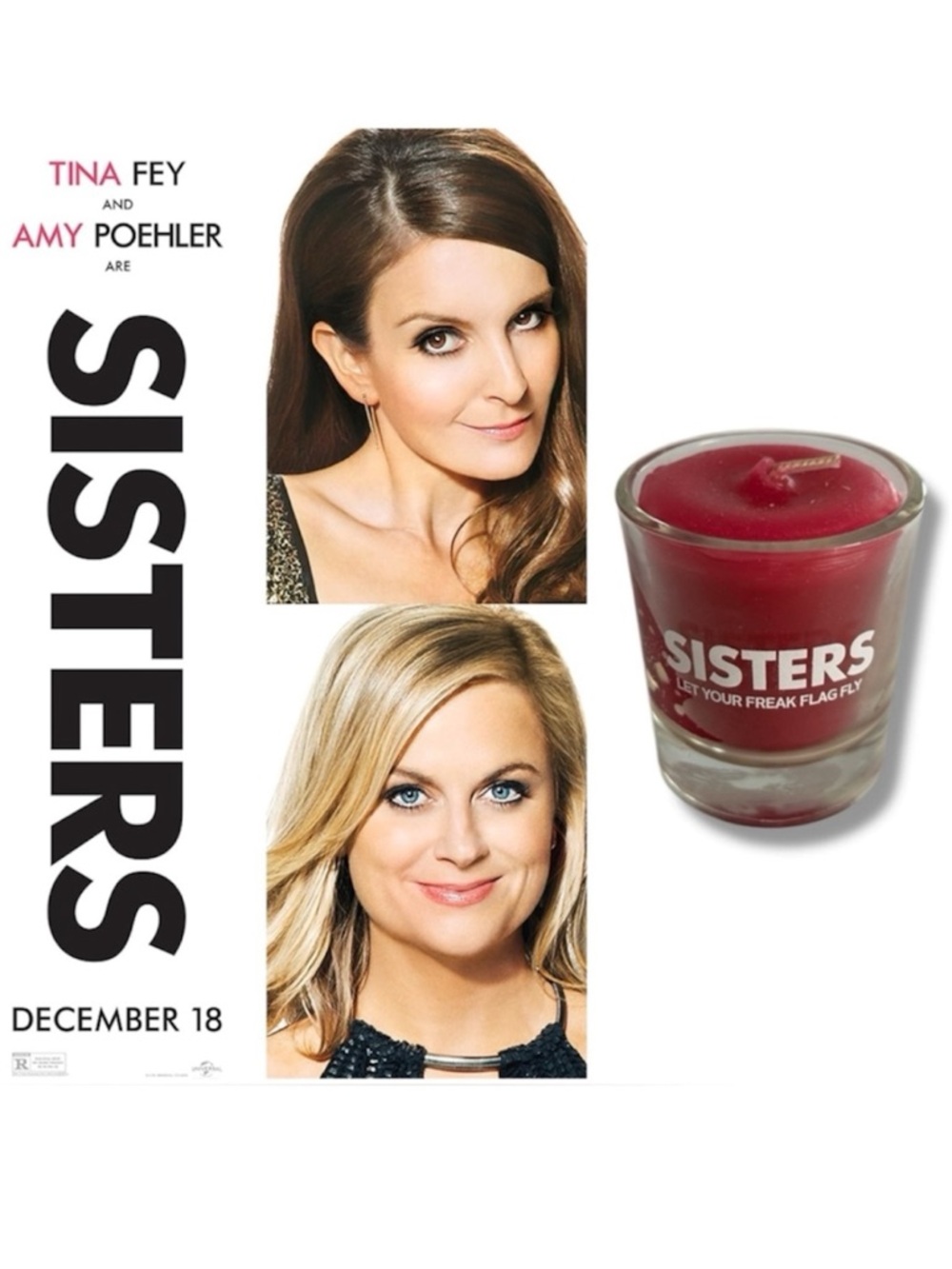🦋 5/$25 - Sisters (2015) Let Your Freak Flag Fly - Movie Merch Miniature Candle
